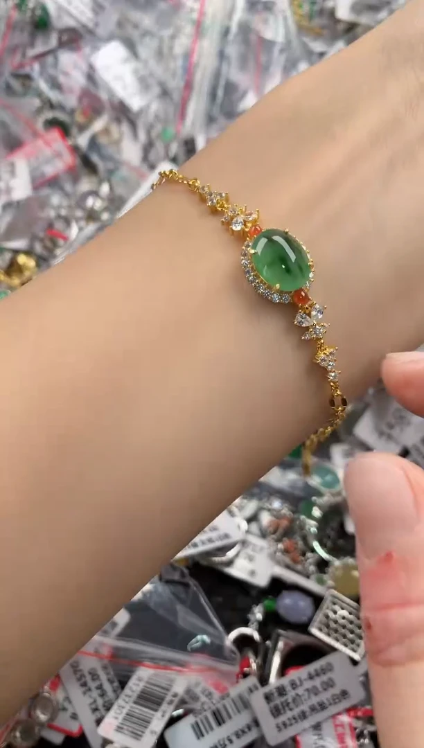 银S925镶嵌戒指翡翠333  3