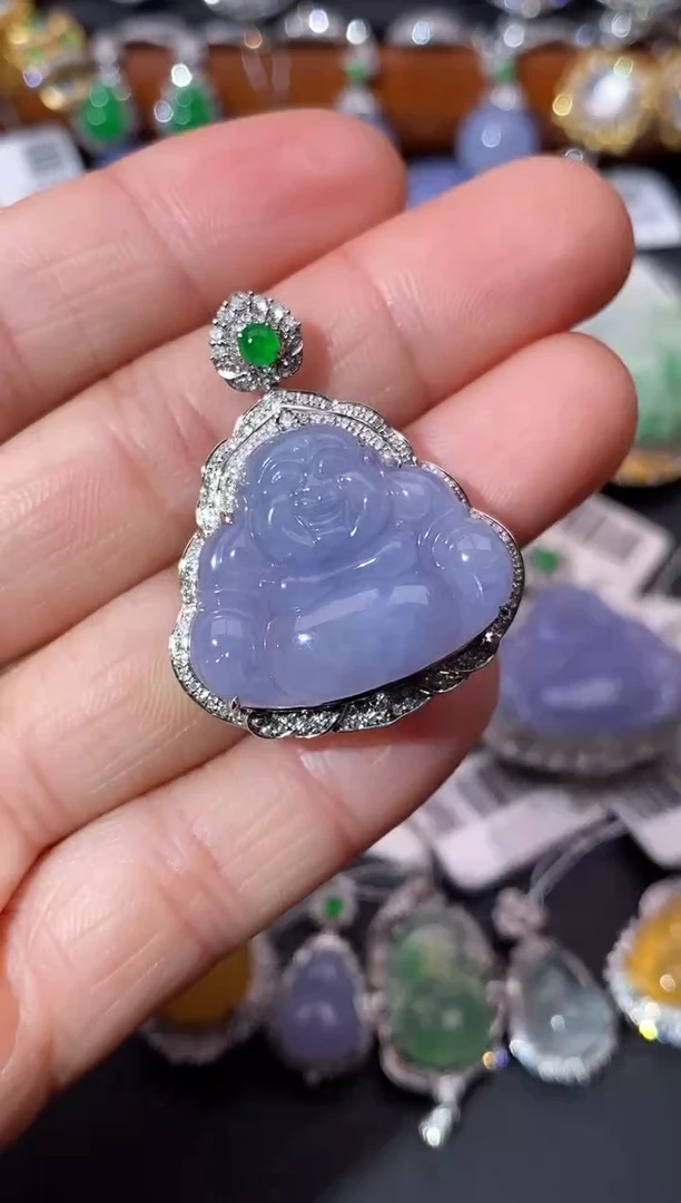 【闪购商品】翡翠吊坠(不含链)18K金镶嵌吊坠