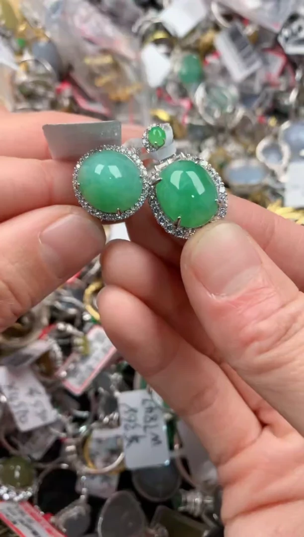 银S925镶嵌戒指翡翠111   8