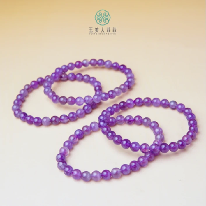 石惑珠宝-水晶单圈圆珠手串约6mm^多样性发一