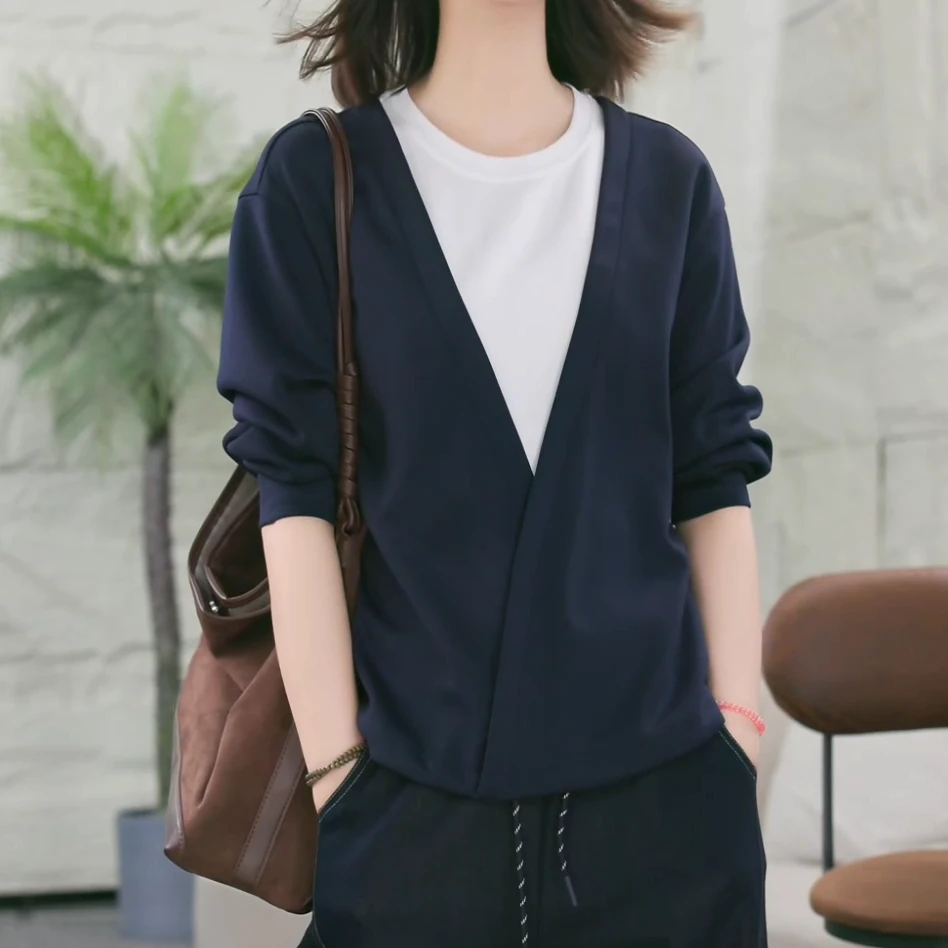 韩系早秋时尚百搭卫衣秋装女款爆款2025新款休闲卫衣C6202