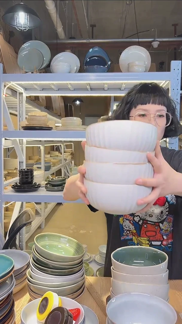 瓷248外贸尾货釉下彩陶瓷餐具默认微瑕