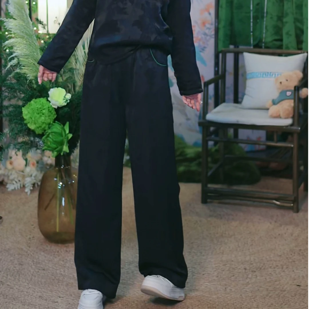 杯子家《蚕丝直筒加芽棉裤》秋冬保暖柔软亲肤必备款