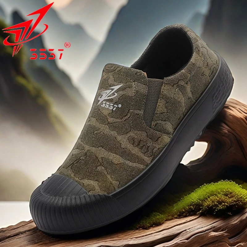 3537迷彩布鞋男士开车休闲鞋夏季透气软底轻便懒人一脚蹬帆布鞋子