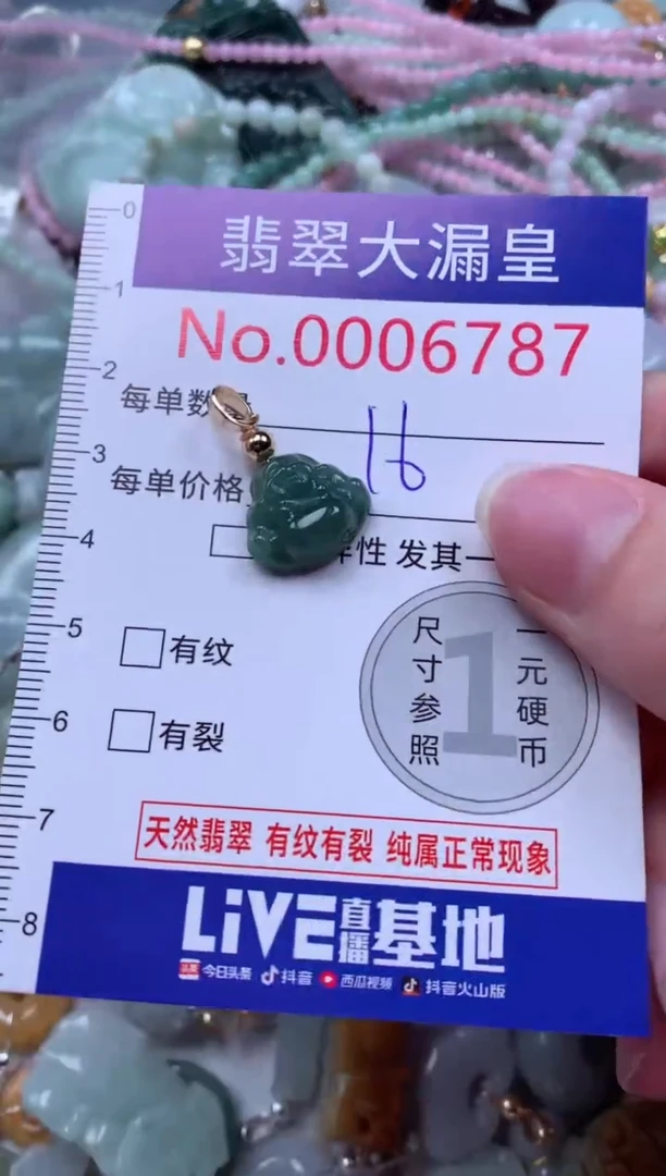 翡翠未镶嵌吊坠(不含链)6787