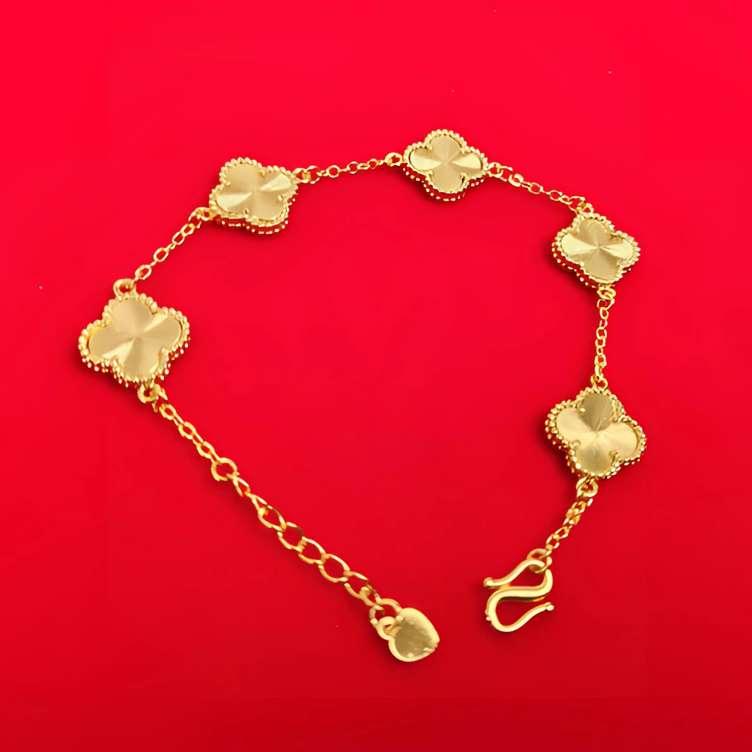 合金手链 新中式四叶草五花手链2025新款轻奢小众时尚百搭女士