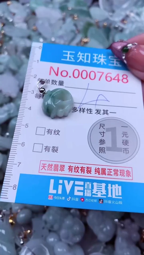 吊坠(不含链)未镶嵌翡翠7648