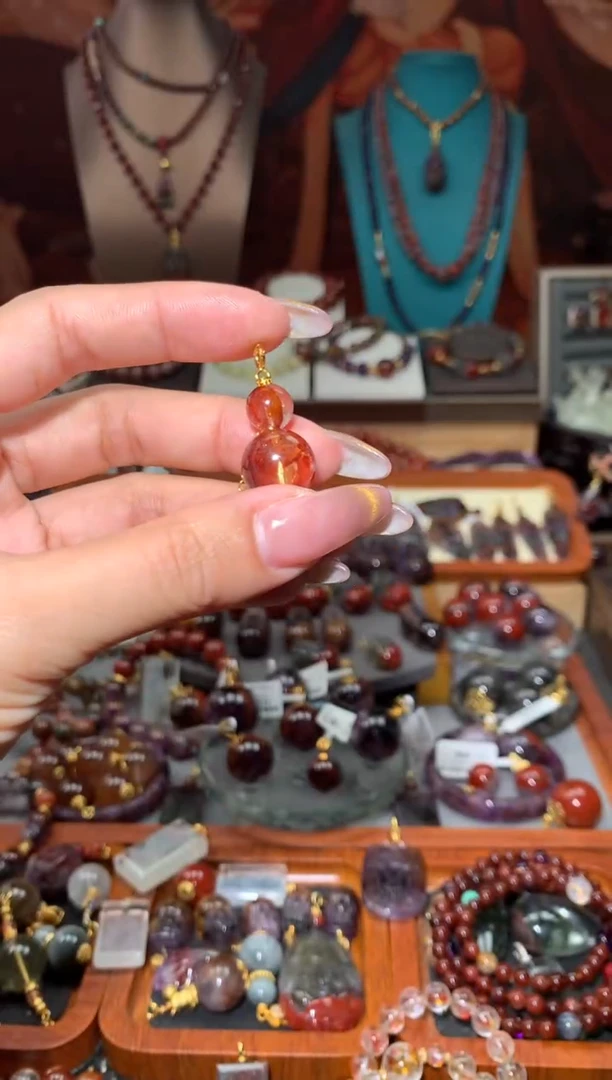 未镶嵌珠宝半成品水晶闪灵胶花葫芦