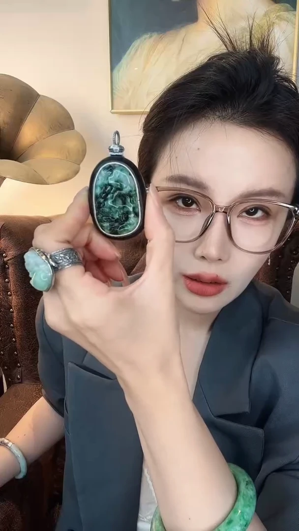 颈饰未镶嵌翡翠乐*猫翡翠E798
