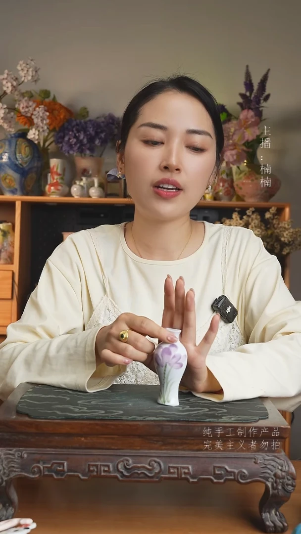 摆件不带花景德镇原创花器手工手作