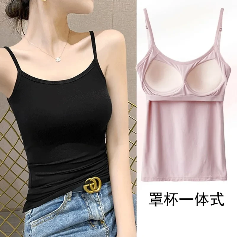 莫代尔女带胸垫一体式打底背心文胸内衣美背运动瑜伽女孩舞蹈服