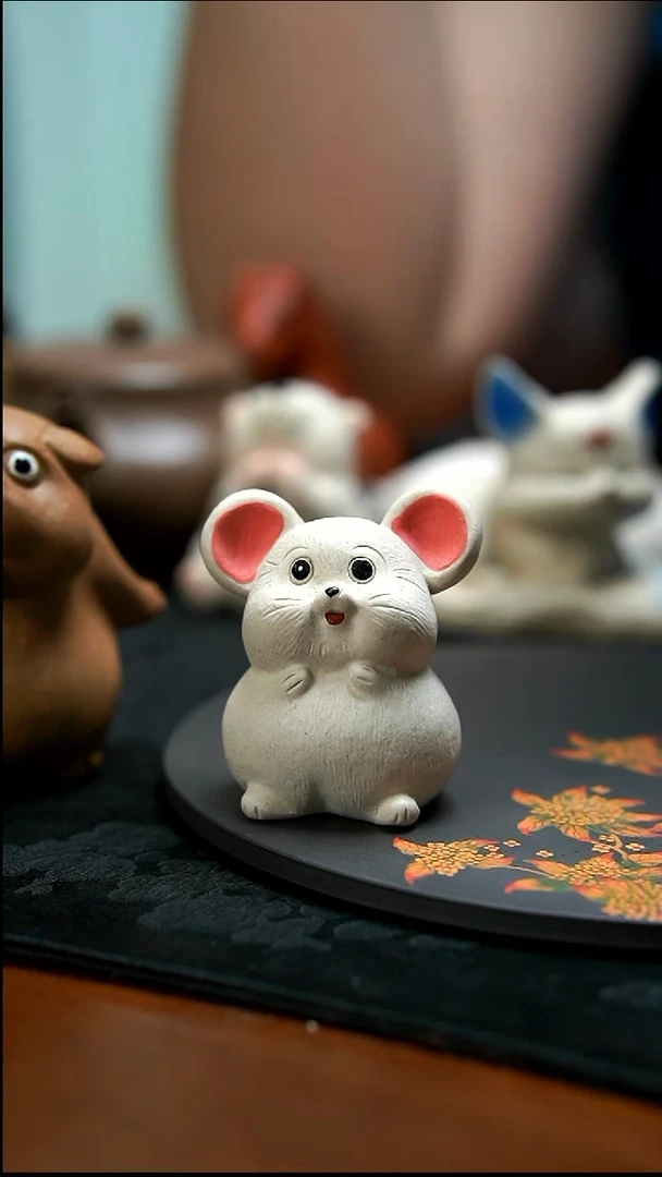 茶壶紫砂小老鼠茶宠