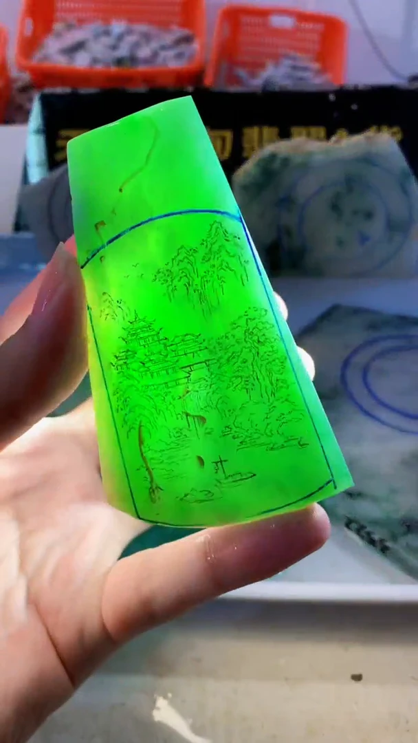 颈饰未镶嵌翡翠缅甸A货翡翠史64