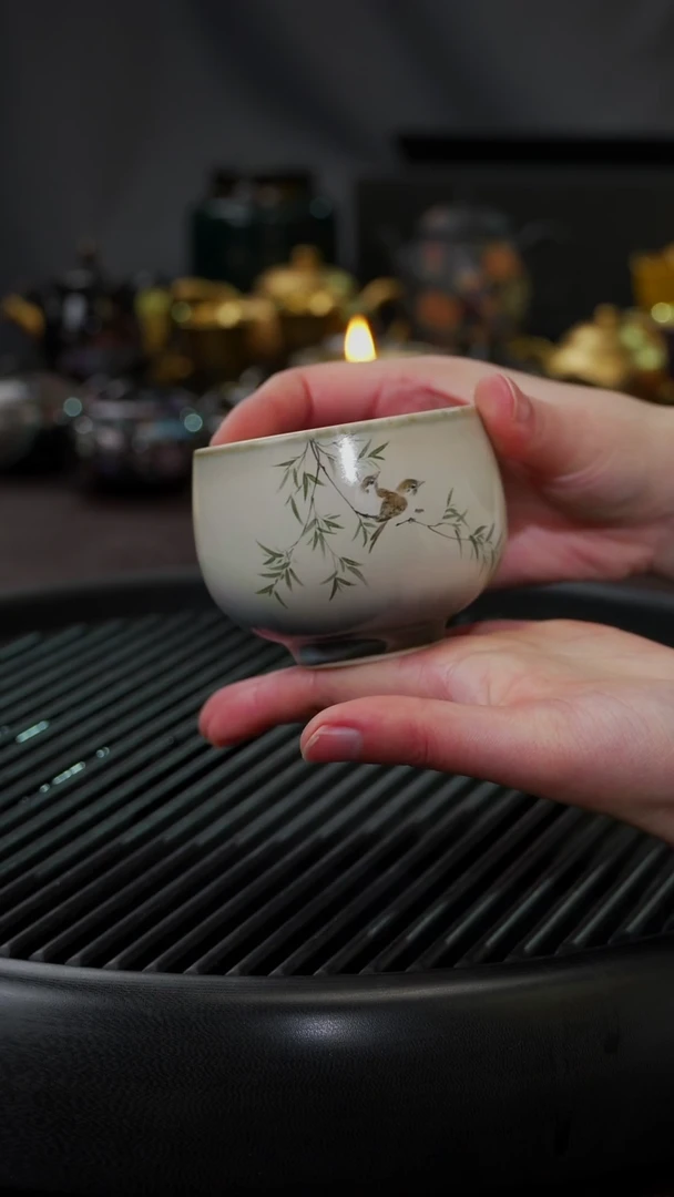 【闪购商品】杯【宜景窑柴烧】手绘杯子19