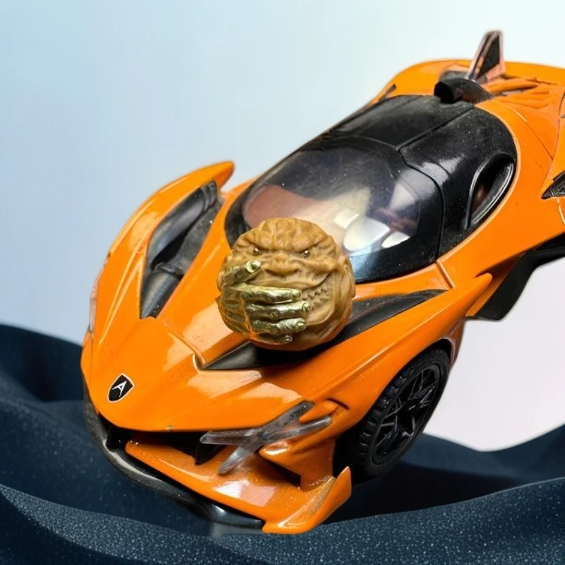 「金手佛爷」猴头核桃雕刻 镶嵌单颗 孔道镶嵌 猴头配饰