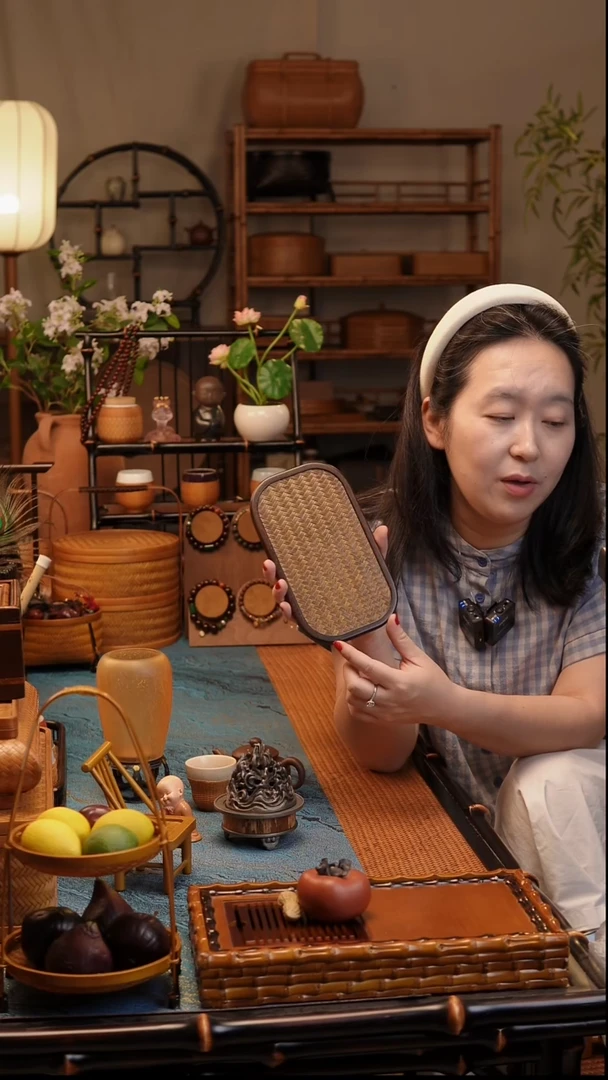 简一】楠竹茶台干泡台竹编席面