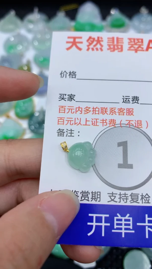 【闪购商品】翡翠颈饰18K金镶嵌1111111111