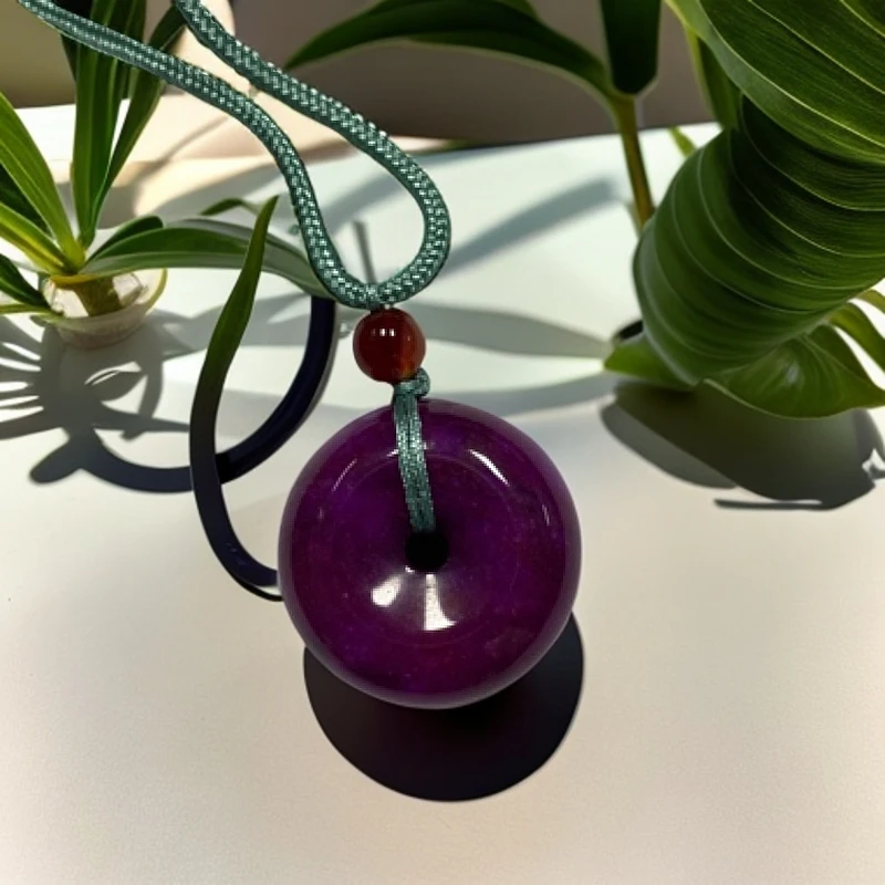 玉化紫小平安扣4014