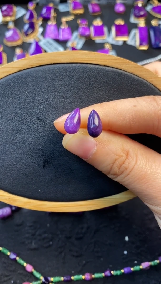 苏纪石（舒俱来）银S925镶嵌耳饰1