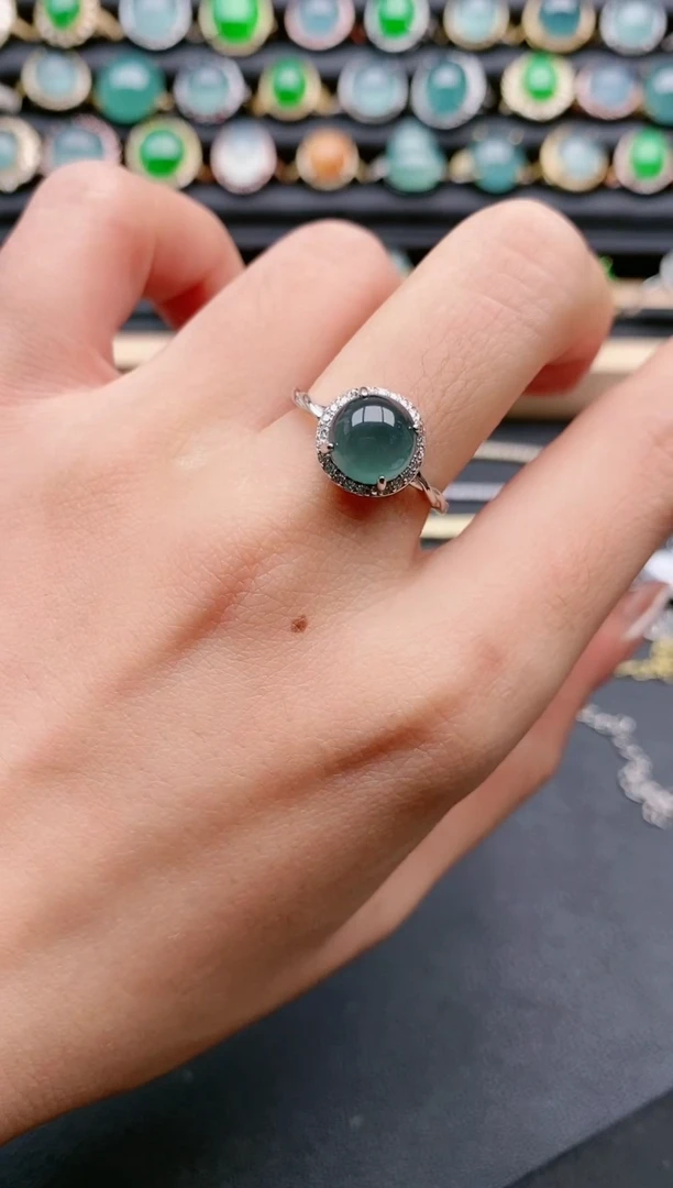 【闪购商品】翡翠戒指银S925镶嵌11111