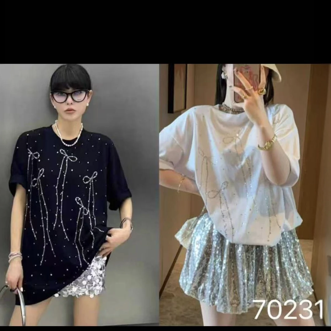 70231满钻蝴蝶结纯色百搭-z