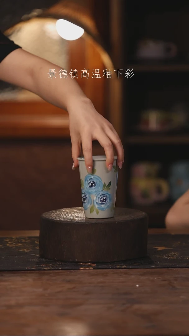 陶瓷景德镇高温釉下手绘陶瓷206