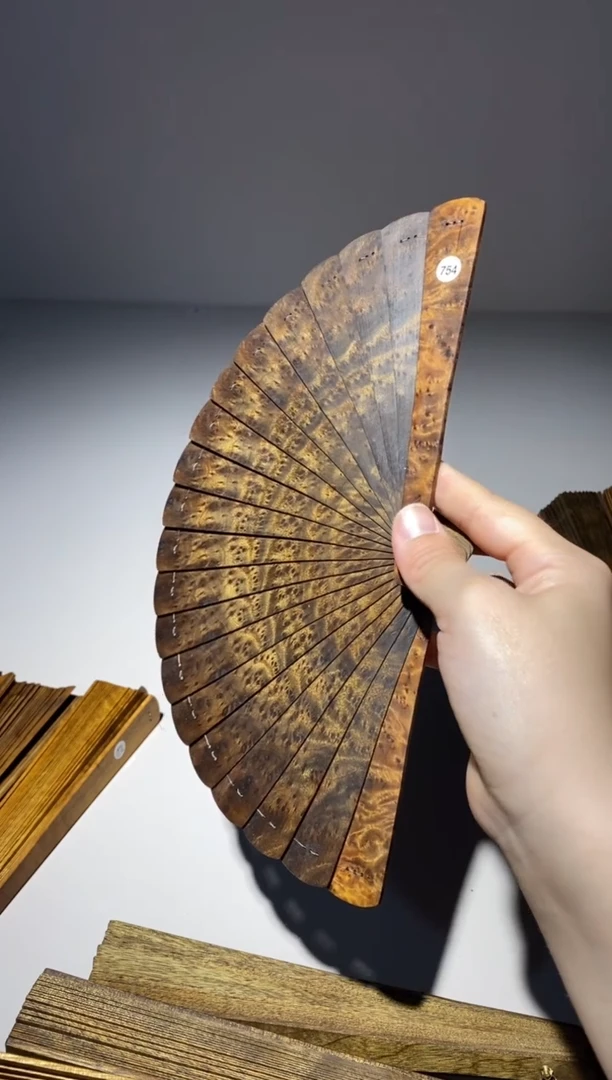 金丝楠15cm金丝楠木小叶桢楠扇754
