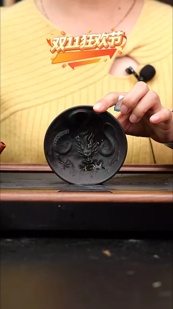 茶壶紫砂四号井底槽青捂灰龙杯