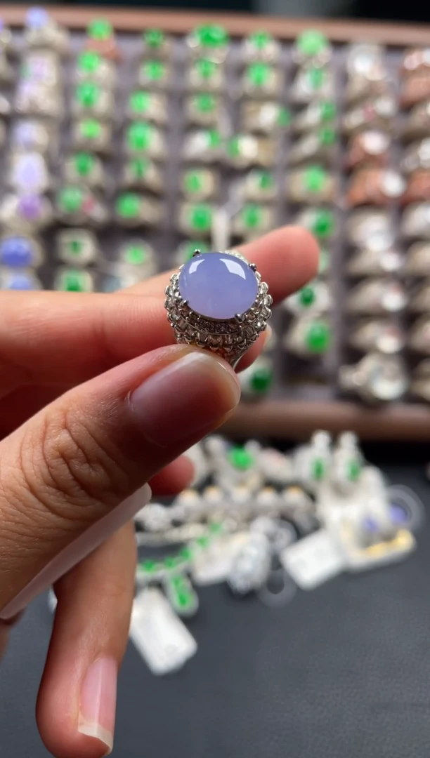 未镶嵌定制翡翠天然缅甸翡翠戒面 11.11