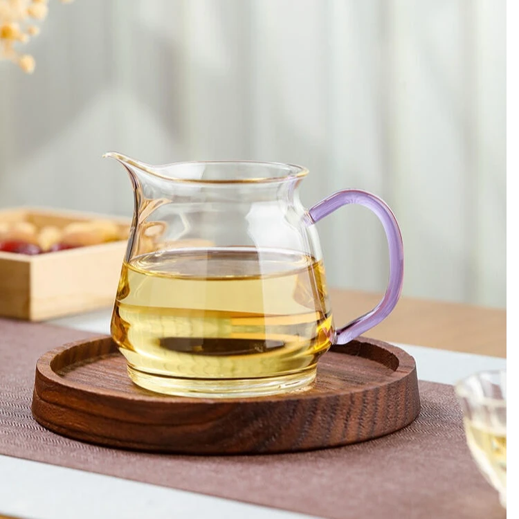 禾器晶彩泽然公道杯高硼硅耐热玻璃高档创意手工家用茶海320ml