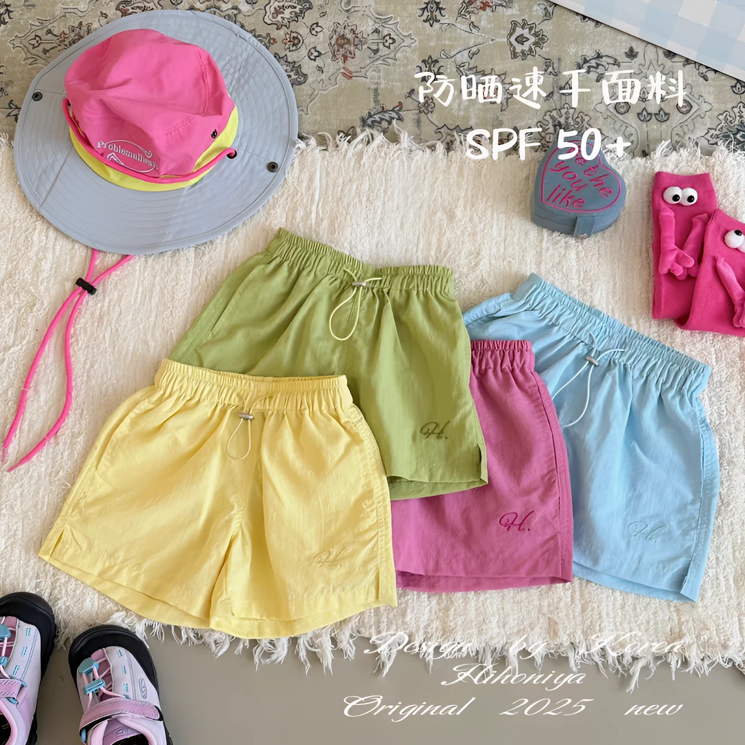 女童小短裤夏季2025新款外穿裤子韩版时髦薄款热裤夏装儿童速干裤