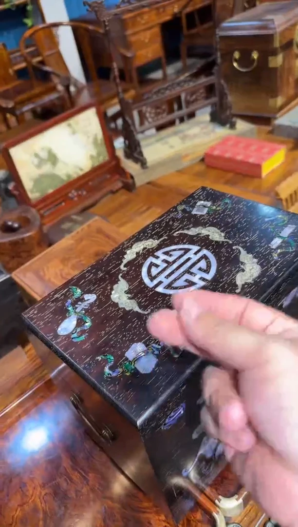 木紫檀螺钿百宝箱邵氏紫檀木艺