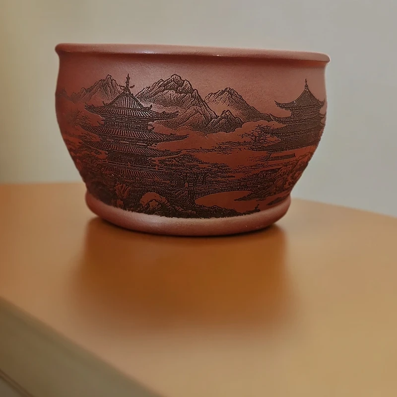 紫砂，刻绘主人杯150cc