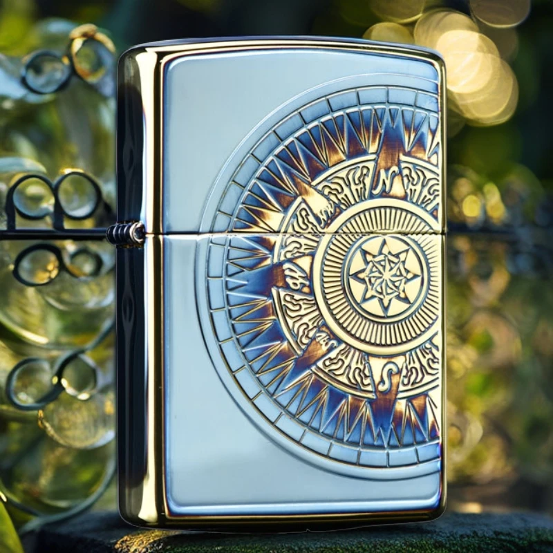 zippo打火机正品熏金罗盘航海图带编号TC9901TQ之宝防风煤油