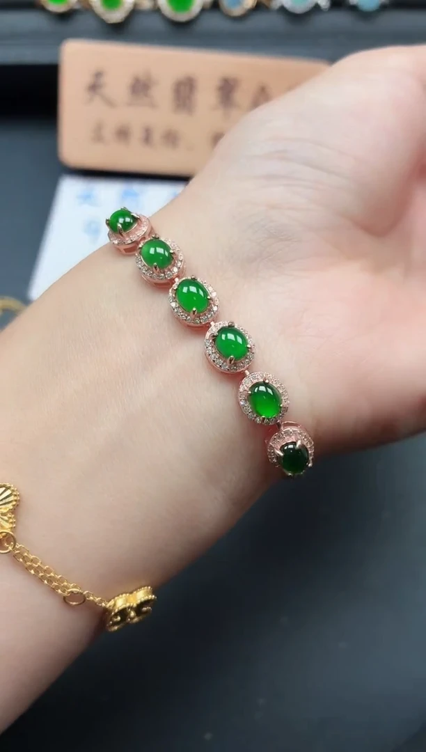 银S925镶嵌戒指翡翠111