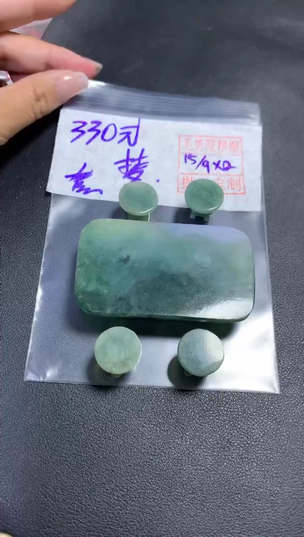 未镶嵌定制翡翠m***梦+摆件#330元毛货需抛光