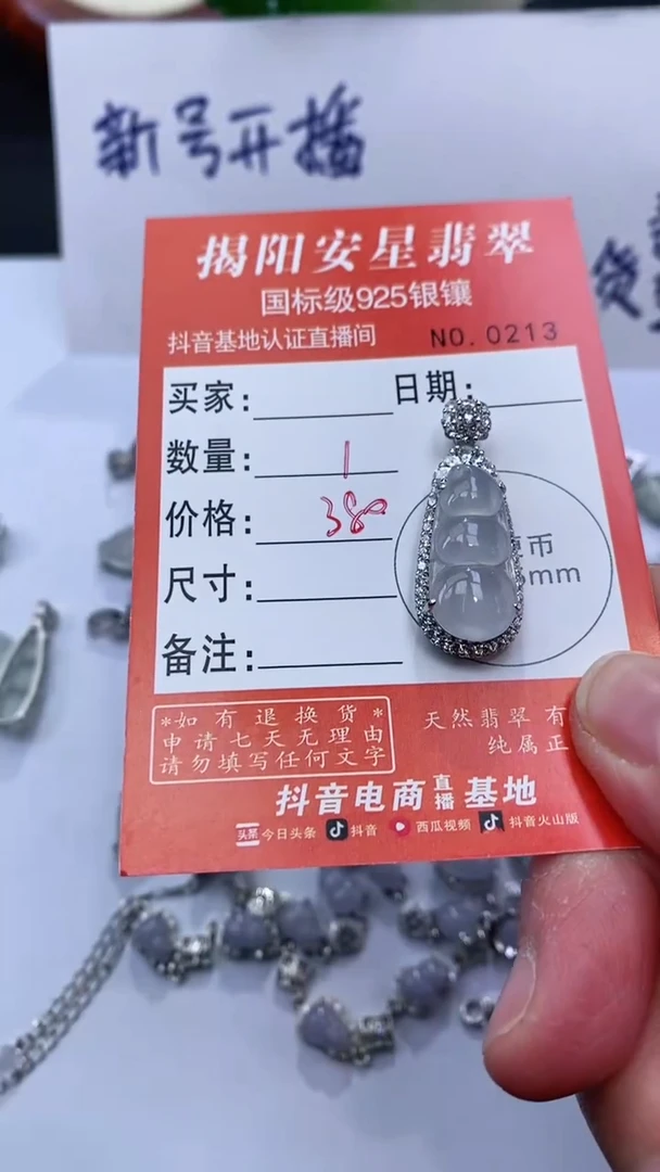 颈饰银S925镶嵌翡翠瑾*年多样性发其中一件