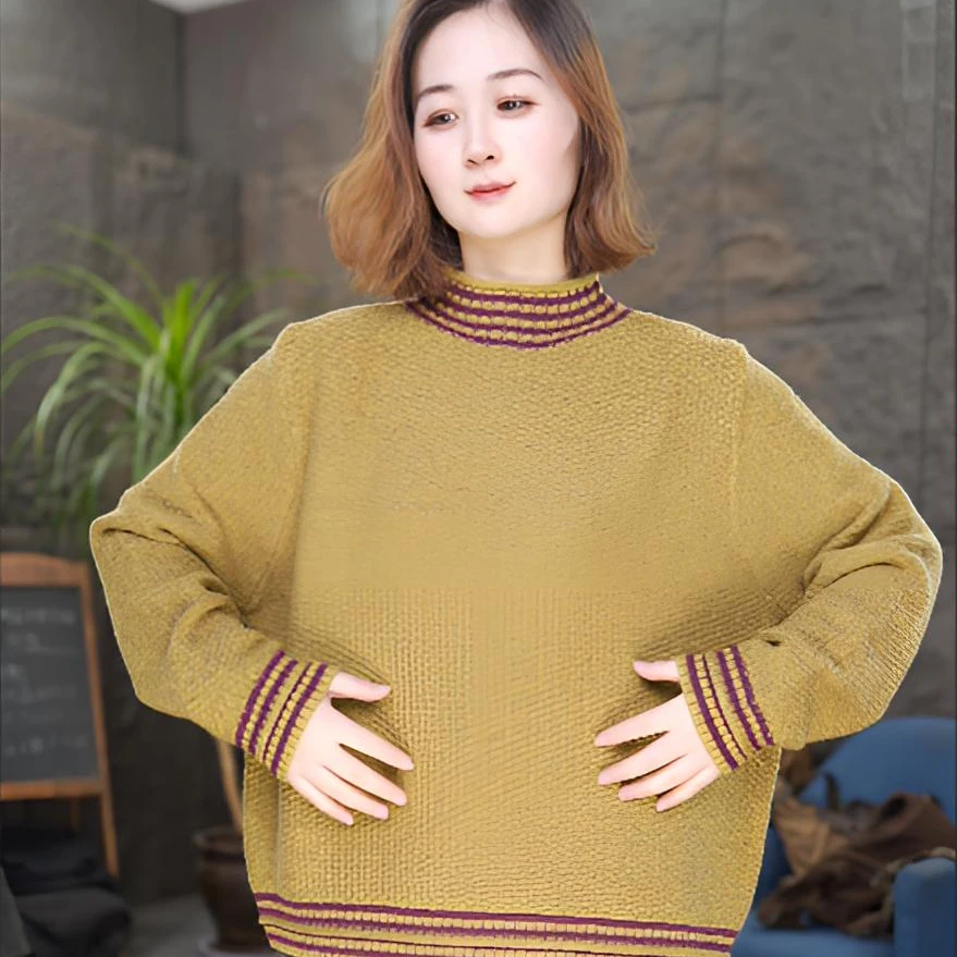 【高领毛衣】毛衣女女针织衫显瘦针织衫上衣百搭加厚毛衣打底衫