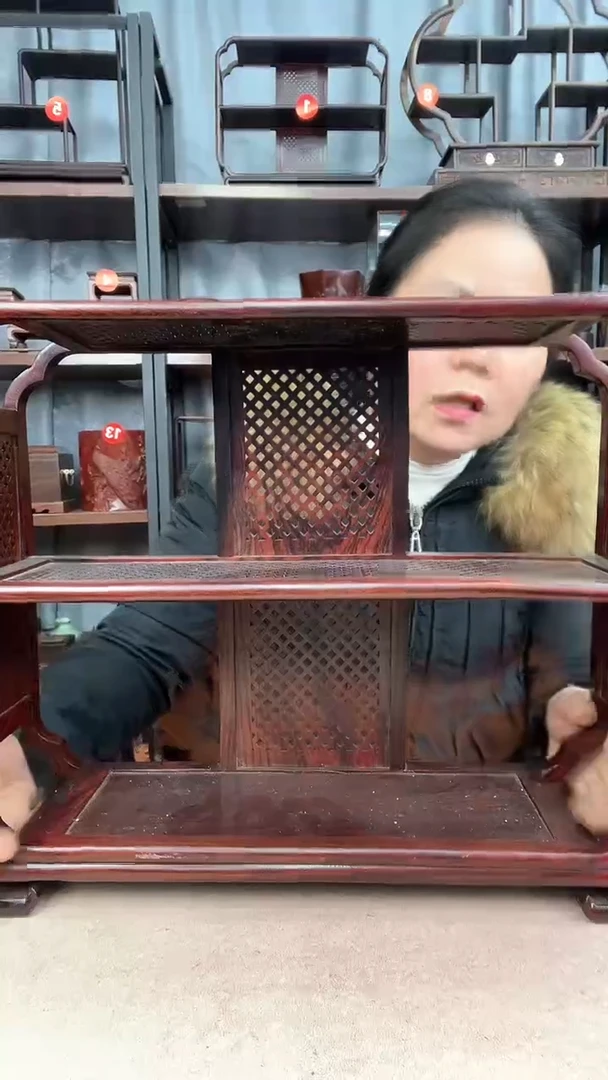 【闪购商品】乌木类端景台0095小李红木工艺品