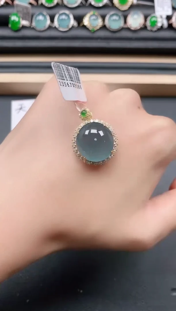 翡翠戒指银S925镶嵌11