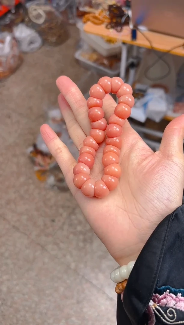 吊坠菩提根/象牙果粉色大肠