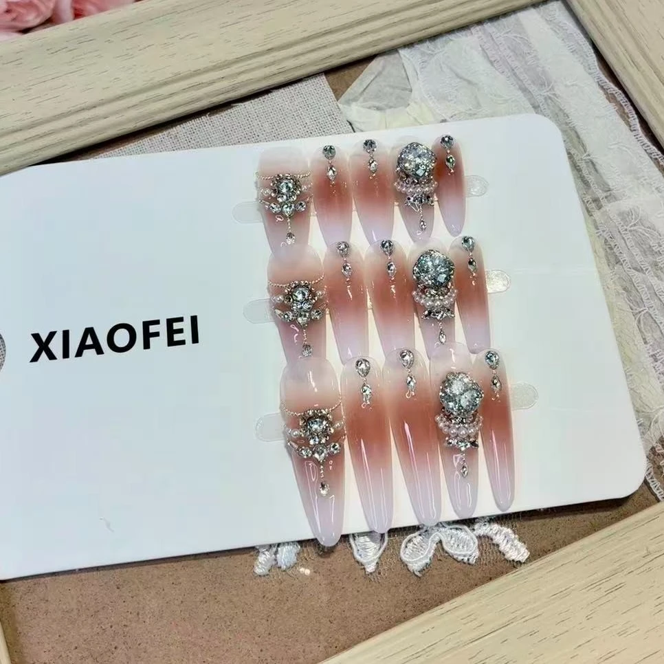 陌上珠华—锆石全锆满天星切面珍珠纯手工-显白秋冬穿戴甲