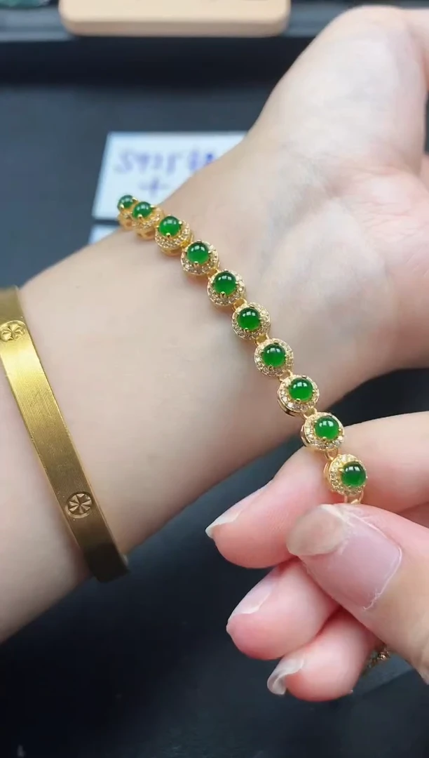 翡翠戒指银S925镶嵌5151-22