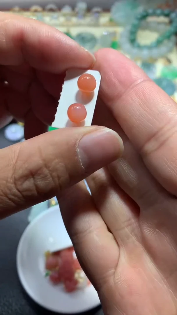 【闪购商品】南红玛瑙耳饰银S925镶嵌001南红耳饰