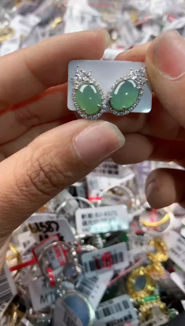 银S925镶嵌戒指翡翠777   4