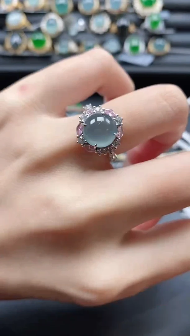 【闪购商品】翡翠戒指银S925镶嵌1111