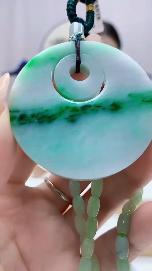 未镶嵌定制翡翠4812DD-毛货挂件赠珠链15