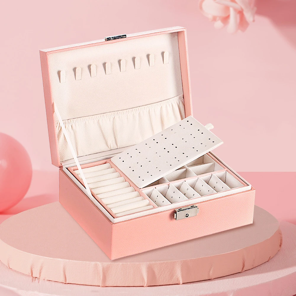 精选高档双层珠宝收纳盒