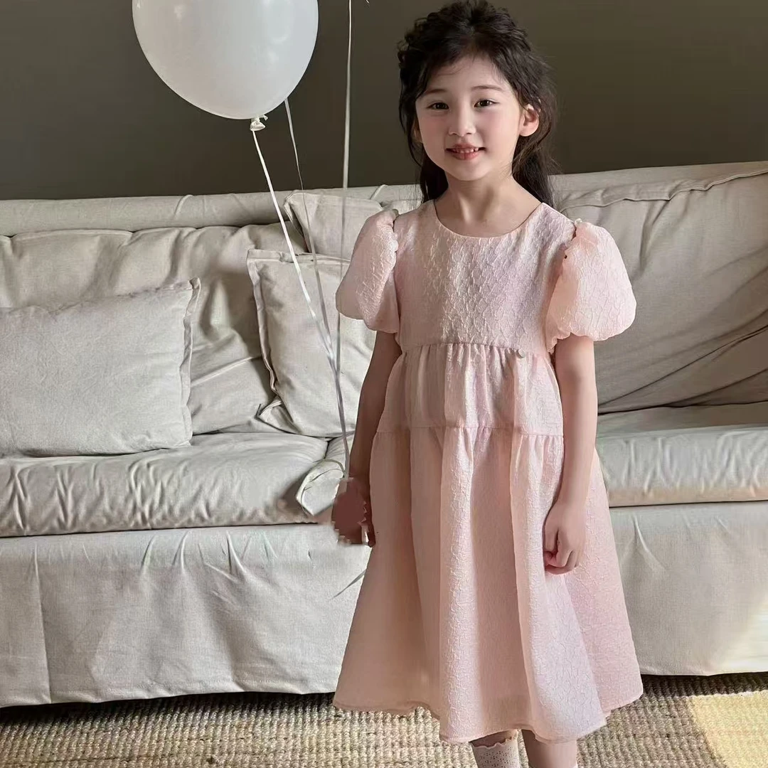 泡妈童装     2025新款夏季儿童时尚女童连衣裙5068