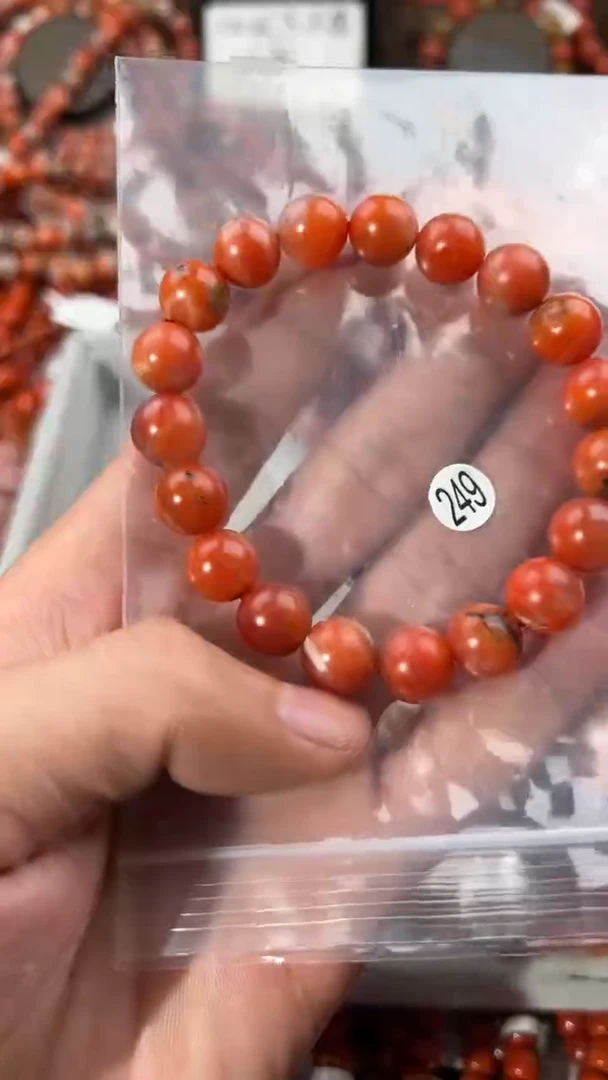 南红玛瑙手串未镶嵌10